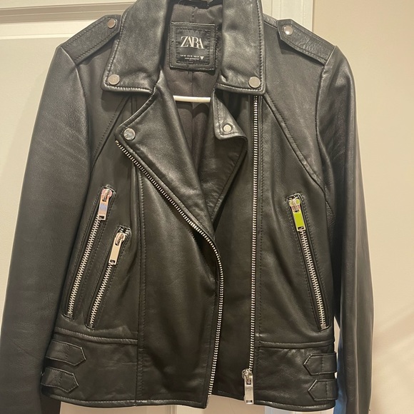 Zara Jackets & Blazers - Zara Black Leather Jacket